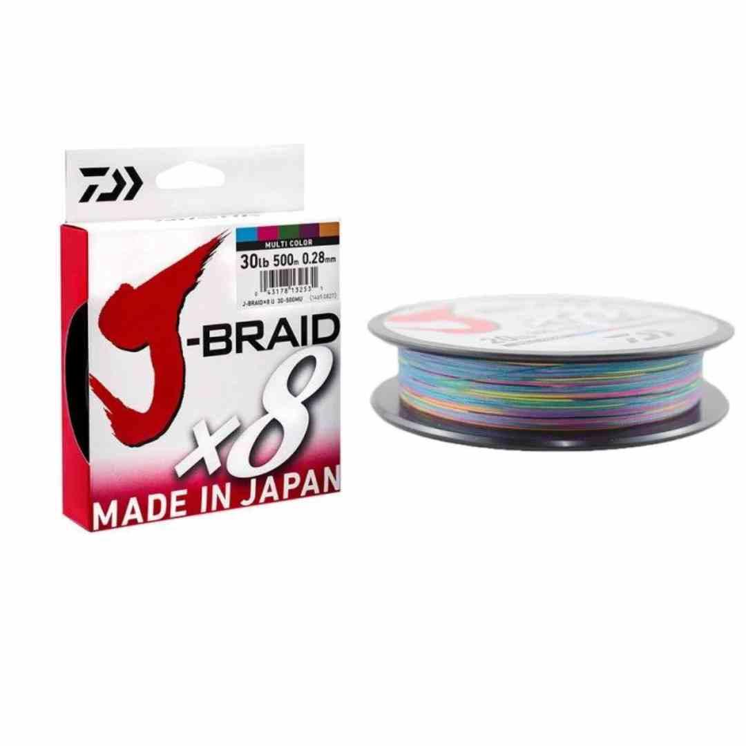 Daiwa J-Braid X8 Multicolour - Storfiske.no